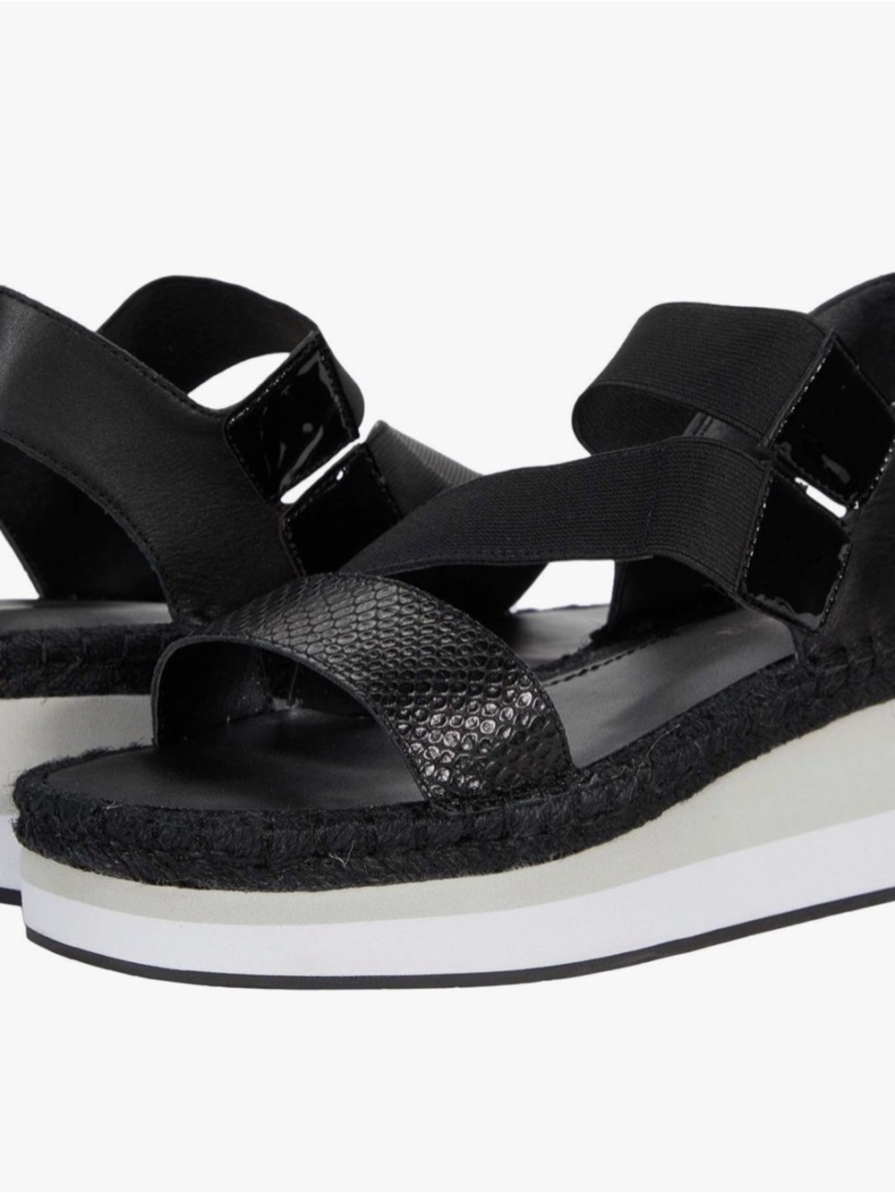 Donald J Pliner Sadie Black Espadrille Heel Sandals US Size 8